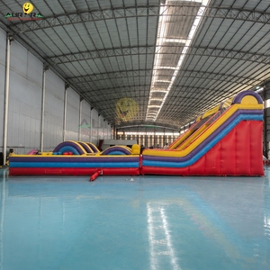 Parcours d'obstacles gonflable sur mesure avec toboggan et château gonflable pour course et jeux - Product Image 2
