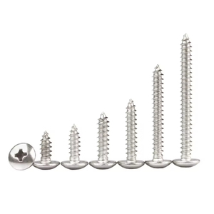 Tornillo de madera autorroscante de acero inoxidable 304 personalizado, bandeja cruzada de cabeza plana grande, seta M3 M4 M5 M6, tamaños de acero al carbono de óxido negro - Product Image 5