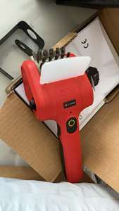 Brosse de nettoyage électrique sans fil avec manche en bois pour pique-niques, camping, grils BBQ, nettoyage des carreaux et baignoires en acier - Product Image 6