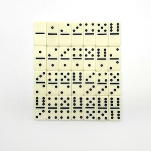 Dominos en mélamine Double Six Double Neuf 30x15x4mm, gravure sérigraphique au dos, dominos rectangulaires personnalisés pour pont <span class=keywords><strong>de</strong></span> dominos - Product Image 4