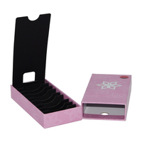 Boîtes cadeaux personnalisées en carton mat rose, résistantes aux enfants, avec fermeture à bouton et insert de présentation rabattable