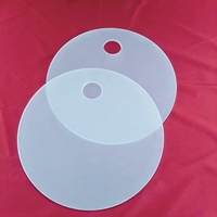 Silice fondue polie givrée de haute pureté sur mesure, à double tube, avec trous percés CNC, pour semi-conducteurs/usage en laboratoire