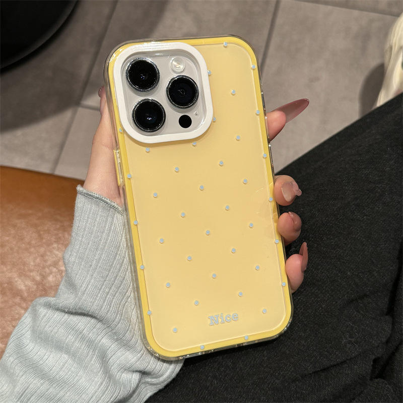 Cream-colored polka dots