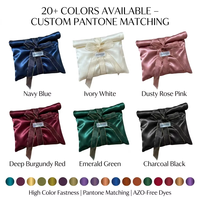 Pochette cadeau enveloppe en satin jacquard pour parfum, impression personnalisée feuille d'or, emballage de luxe pour marque de beauté, vente en gros
