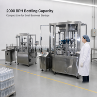 Machine de remplissage automatique de liquides à pompe magnétique BRENU 200W, ligne de production d'embouteillage d'eau pure entièrement automatique 3 en 1