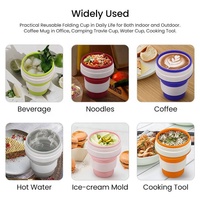 Bouteilles d'eau portables, tasse à café pliable en silicone, 13 oz, tasse à café de voyage pliable en silicone, 350 ml, tasse pliable, tasses en silicone