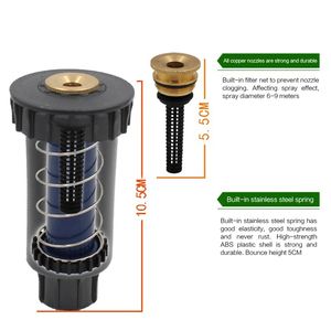 Aspersores de 90, 180 y 360 Grados, Boquilla de Pulverización Ajustable para Jardín, Cabezal de Riego de Plástico para Césped - Product Image 6