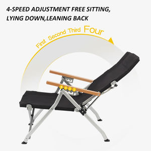 Chaise de camping inclinable pliable réglable en hauteur avec cadre en aluminium pour l'extérieur – Offre spéciale - Product Image 2