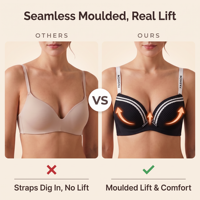 Soutien-gorge sans couture confortable en dentelle, sans armatures, push-up, bonnet 3/4 profond, minimiseur, pour femme, usage quotidien, vente en gros