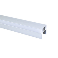 Profilé LED en aluminium étroit en forme de U, série 6000, 28*28mm, à découpe personnalisable, pour éclairage de vitrines à vin et décorations