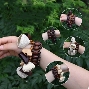Wholesale Natural Plant <b>Seed</b> Wrist Rattle Bracelet Handmade Percussion Wrist Bell For Kindergarten Teaching And Performance - Product Image 3