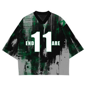 <b>Top</b> Ranking Men's Casual Hip Hop T-shirts Spandex/Polyester Knitted 200g Digital Printing Quick Dry OEM Service Custom <b>Patchwork</b> - Product Image 6