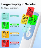 Thermomètre numérique infrarouge frontal et auriculaire pour adultes et enfants, écran LCD, 4 modes, garantie 1 an, certifié ROHS, alarme de fièvre