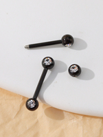 Anneaux de téton en acier inoxydable, anneaux de langue, barbells, anneaux de téton avec diamants CZ, bijoux de piercing corporel pour femmes et hommes