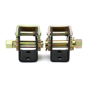 Lot de 2 treuils d'arrimage (gauche et droite) treuil d'arrimage de camion pour sangle de 2 "boulon en acier sur soudure sur piste camion d'arrimage à plat - Product Image 3