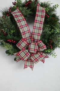 Guirlande de Noël en PVC personnalisée en usine Décoration de porte Guirlande de Noël artificielle aux baies rouges - Product Image 3