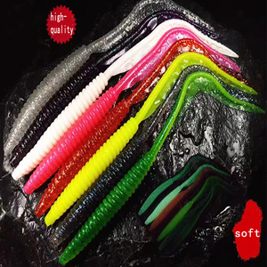 Leurre souple artificiel en plastique Top Right 100mm/5g et 150mm/7g, type ver, pour la pêche au bar en lac et en rivière - Product Image 1