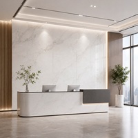 Panneau mural en PVC effet marbre blanc onyx WYRAX pour présentoir de magasin, 1220x2440mm, 2.8mm, durable, pour rénovation de boutique