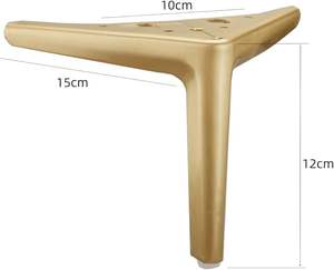 <span class=keywords><strong>Piedi</strong></span> <span class=keywords><strong>per</strong></span> mobili in metallo resistente di ricambio <span class=keywords><strong>per</strong></span> cassettiera mobile divano sedia tavolo da pranzo (bronzo 12 Cm) - Product Image 3