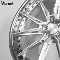 Rines de Aleación Forjados Viorock Deep Concave de 2 Piezas en Plata Pulida 5X112 5X120 de 18, 19 y 20 Pulgadas para BMW, Audi, Benz, Supra, Ford, Toyota