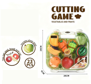 DWI vente chaude 23 pièces éducatifs légumes et fruits cuisine coupe <span class=keywords><strong>Fast</strong></span> <span class=keywords><strong>Food</strong></span> jeu ensembles semblant jouer jouets simulés cadeaux pour les enfants - Product Image 5