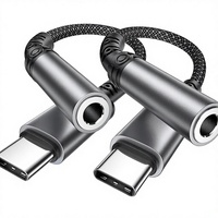 Adaptor USB-C ke Jack Headphone 3.5mm Bahan Nylon untuk iPhone 17/16/15 Pro Max/Plus iPad untuk S25/S24/S23
