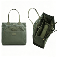 Sac fourre-tout multifonctionnel en toile avec fermeture éclair intégrale, poches organisatrices surdimensionnées, double bretelles, pour usage quotidien et voyage