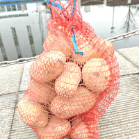 Voedselveilige HDPE Raschel-mesh zak met trekkoord voor het bewaren en transporteren van vers fruit en groenten, ademend net