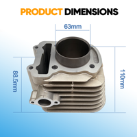 Kit de bloc-cylindre de moto pour BAJAJ 157 LF157 57x110mm, remplacement du cylindre du moteur, pièces de rechange