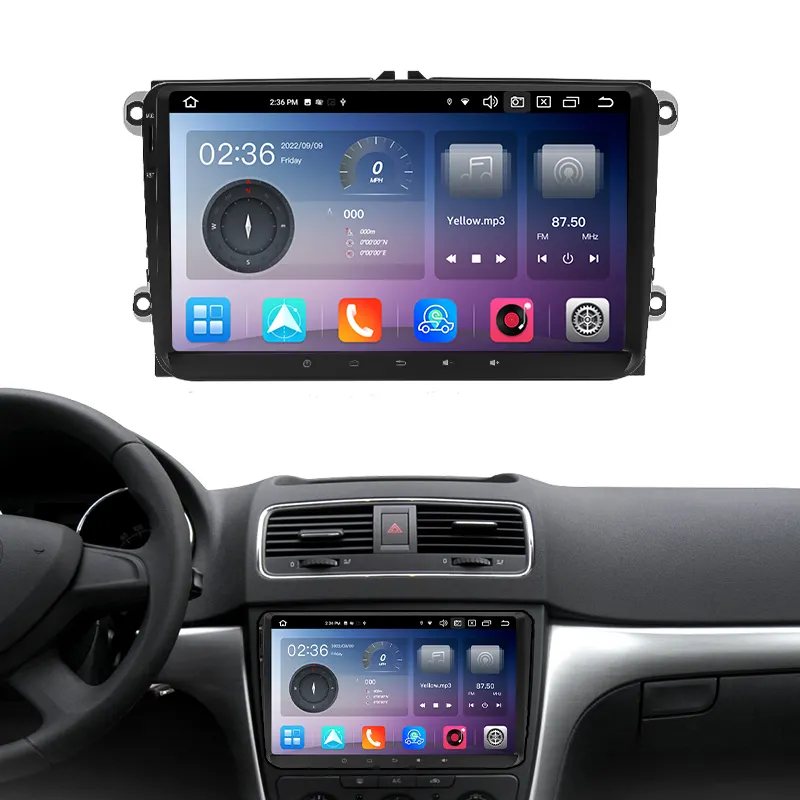 Android araba radyo 2 DIN araba radyo modeli için DSP GPS Stereo Video Volkswagen 4 + 64/8 + 128 araç DVD oynatıcı oyuncu POLO/VW/Tiguan/Passat