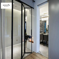 Portes intérieures modernes personnalisées en aluminium fabricant de portes pivotantes en verre pour la maison portes coulissantes pliantes de placard coupe-vent