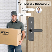 Serrure de porte intelligente à empreintes digitales, étanche, extérieure, Locstar TTlock Tuya, électronique, numérique, à verrouillage automatique, sans clé