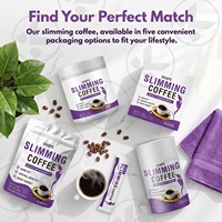 Café Vegano Adelgazante en Polvo, Bebida Instantánea Herbal, Paquete Personalizado OEM/ODM, para Pérdida de Peso, Aumenta la Concentración y la Energía, Café Quemagrasas