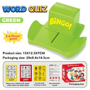 <span class=keywords><strong>Jeu</strong></span> de Bingo Éducatif pour Enfants BINGOGAME – Apprentissage des Mots en Anglais – <span class=keywords><strong>Jeu</strong></span> de Société en Plastique avec Fonctionnalités de Puzzle - Product Image 6