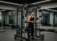 Système de poulies doubles réglables en métal pour la musculation à domicile, machine de tirage vertical mural, station de fitness pour le dos avec charge par plaques