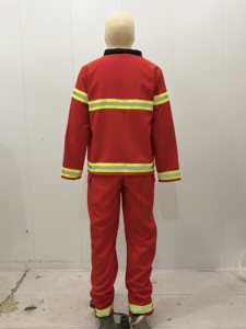 Costume de <span class=keywords><strong>pompier</strong></span> pour couple <span class=keywords><strong>adulte</strong></span> avec bandes réfléchissantes, combinaison en polyester pour fête d'Halloween, cosplay - Product Image 2