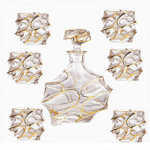Ensemble de carafe à liqueur en <span class=keywords><strong>verre</strong></span> de 750 ml avec 4 verres à <span class=keywords><strong>whisky</strong></span> pour le service de la vodka, de la tequila et du rhum - Product Image 1
