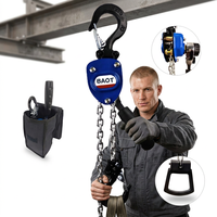Mini palan à levier léger pour bricolage et usage domestique, avec chaîne en acier allié, capacité de charge de 0,5 tonne, hauteur de levage personnalisée, homologué CE
