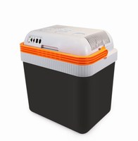 EVERCOOL Grande poignée Gris 24 Litres 12v Mini réfrigérateur compact rétro pour boissons Boîte de réfrigérateur de voiture