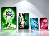 Boîte à lumière LED dynamique A3 en verre trempé, cadre publicitaire lumineux pour affichage mural en magasin de détail