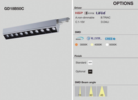 RONSE 2021 Nouvelle Tendance Led Module Linéaire Rail Track Light 110V 50W 3750Lm Embarqué Tracklights Rail Led Track Lighting