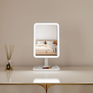 Smart Adjustable Make up Supplier Portable Cosmetic Rechargeable Table Vanity Led up Professional Makeup <strong>Mirror</strong> With Lights - Product Image 1