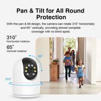 Kit de CCTV, Cámara Inalámbrica, Sistema de Seguridad para el Hogar, 4MP HD WiFi PTZ, Visión Nocturna, Micrófono Incorporado, Audio Bidireccional, Almacenamiento en la Nube