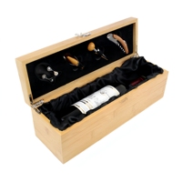 Emballage Offre Spéciale de boîte en bois de bambou de stockage de vin pour la boîte à vin intérieure simple boîte à vin en bois faite sur commande en bois
