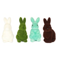 Vente en gros 2022 Ornement de maison Décorations de lapin Flocage Fourrure Floqué Artificiel Printemps Vert Mousse Lapin Styromousse Décor de Pâques