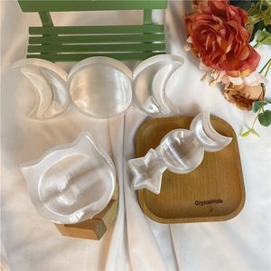 Vente en gros de bols en cristal poli de style bohème, de style naturel et de guérison, et de plaques et bols en sélénite transparente assortis pour la décoration - Product Image 2