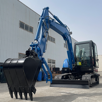Excavatrice chinoise de 6 tonnes avec moteur Yanmar, grande cabine, pour la construction et l'agriculture