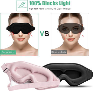 เมมโมรีโฟมหน้ากากปิดตาเวลานอนสีชมพูแบบกำหนดเอง3D - Product Image 4