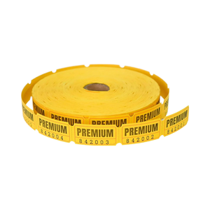 Billets de tombola premium L LIKED jaunes, 1 rouleau de 2000 billets en papier parfaits pour les mariages, les carnavals, les jeux de boissons, les fêtes et les événements - Product Image 1