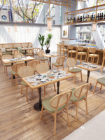 Support en cuir de restaurant tropical, ensemble de 3 pièces, canapés, chaises de bar, café, table à manger, mobilier de café